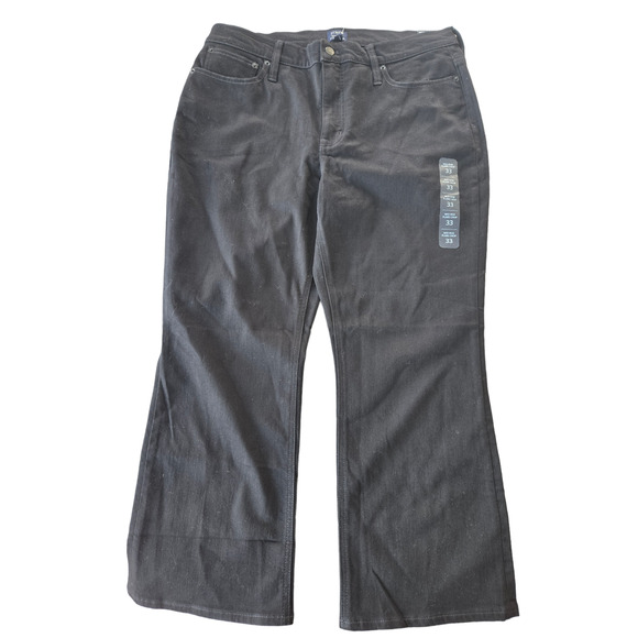 J. Crew Factory Flare Crop Black Jeans in All-Day Stretch Size 33 NWT - Picture 3 of 10